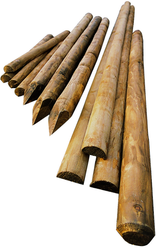 Pfosten/Riegel/Zaunlatten Zaunpfosten une Riegel,Pfosten und Latten auf einem Bild zu sehen